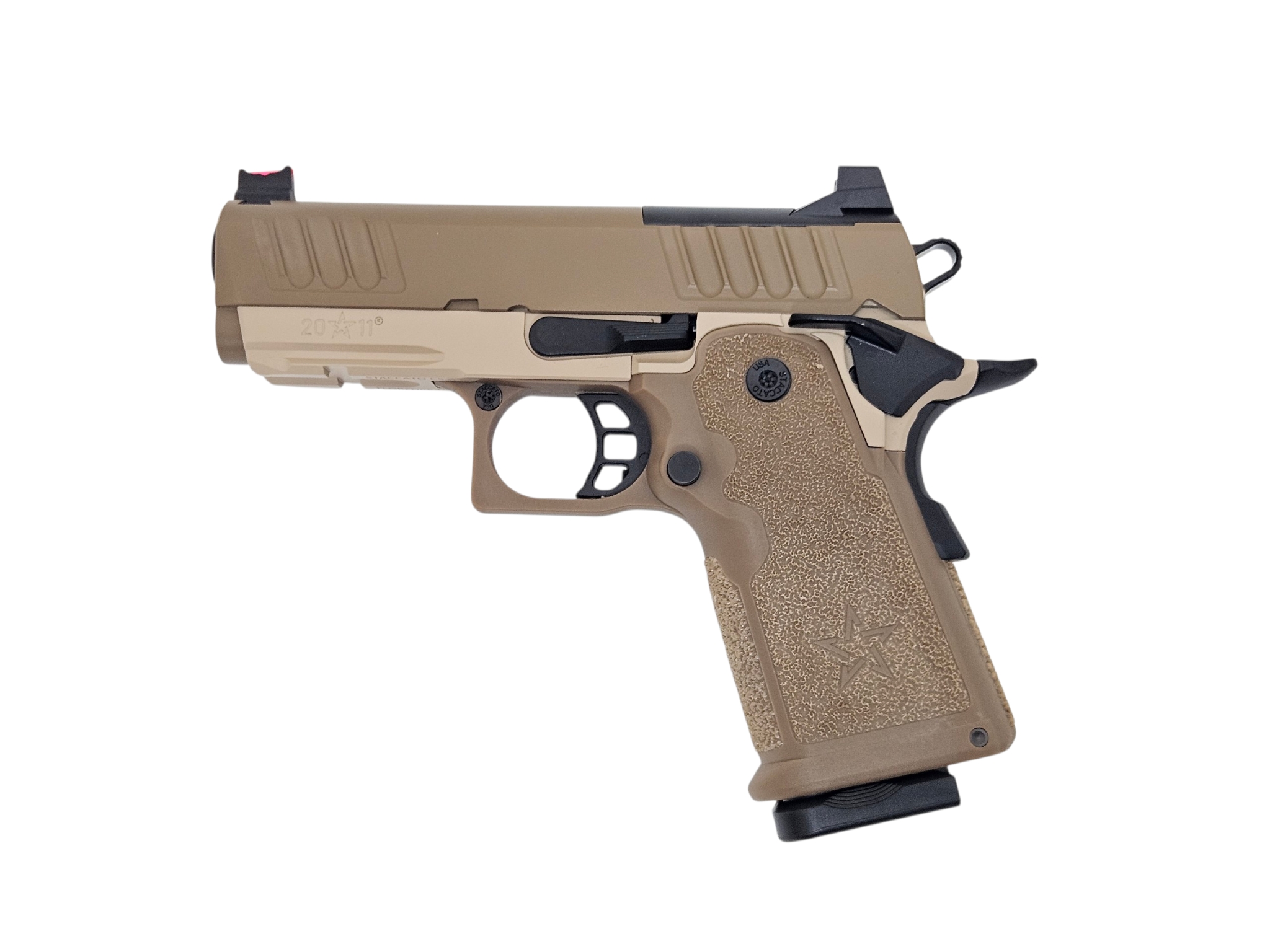 EMG SAVIA Staccato CS Compact 2011 Gas Pistol w  Master Grip FDE