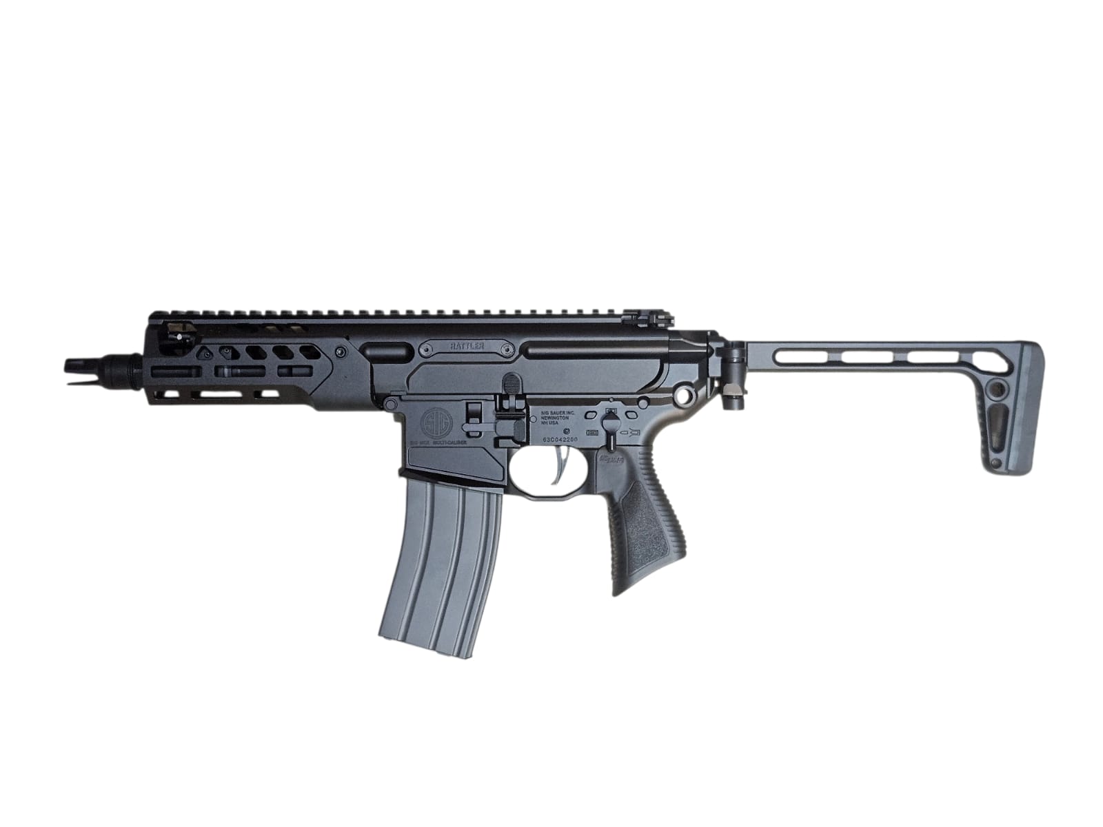 SALVO PRECISION MCX-Rattler LT 6.75inch MWS GBB Airsoft Rifle BK (Stainless Steel Bolt)