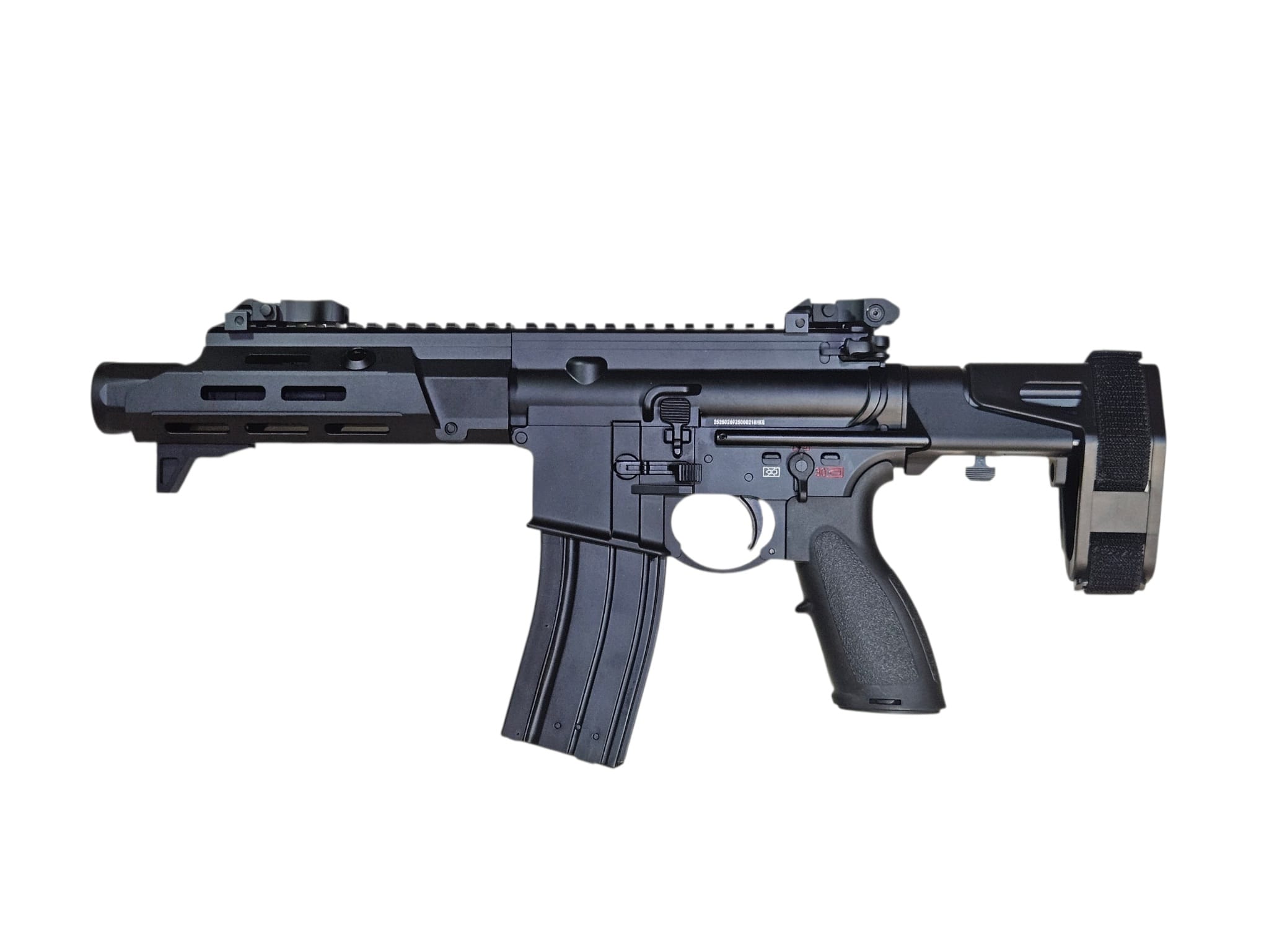 Golden Eagle Pro Series 416A5 PDW CQB MC6913M 7.5 M-LOK Handguard Gas Rifle BK