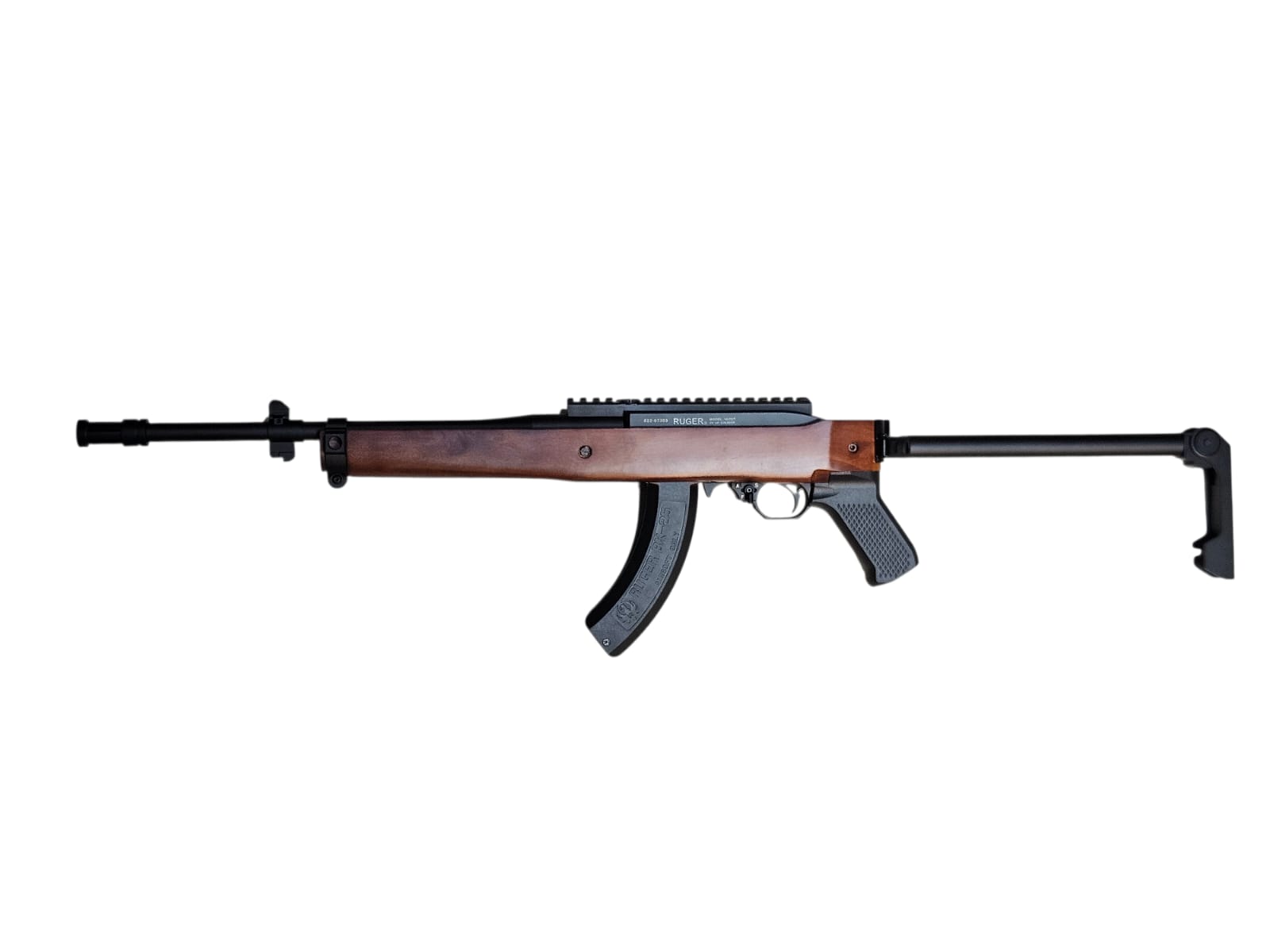 SEAL Airsoft KC02 Ruger 10 22 B-TM Folding Stock GBB Mini14 Airsoft Rifle (Walnut Black)