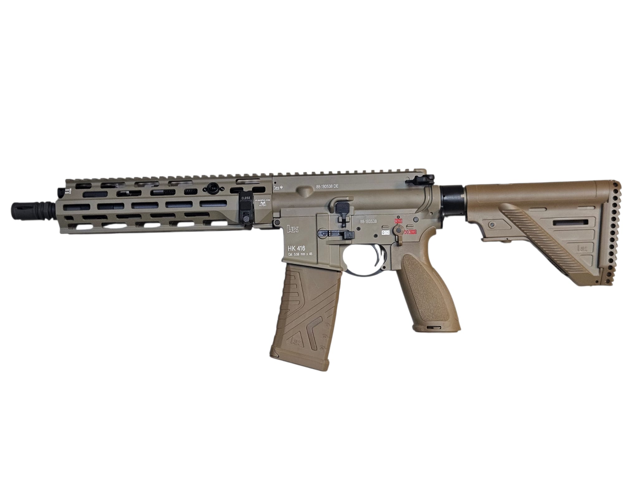 Umarex HK416 A5 GBB Rifle Airsoft ( Tan   Deluxe Version ) ( by GHK )