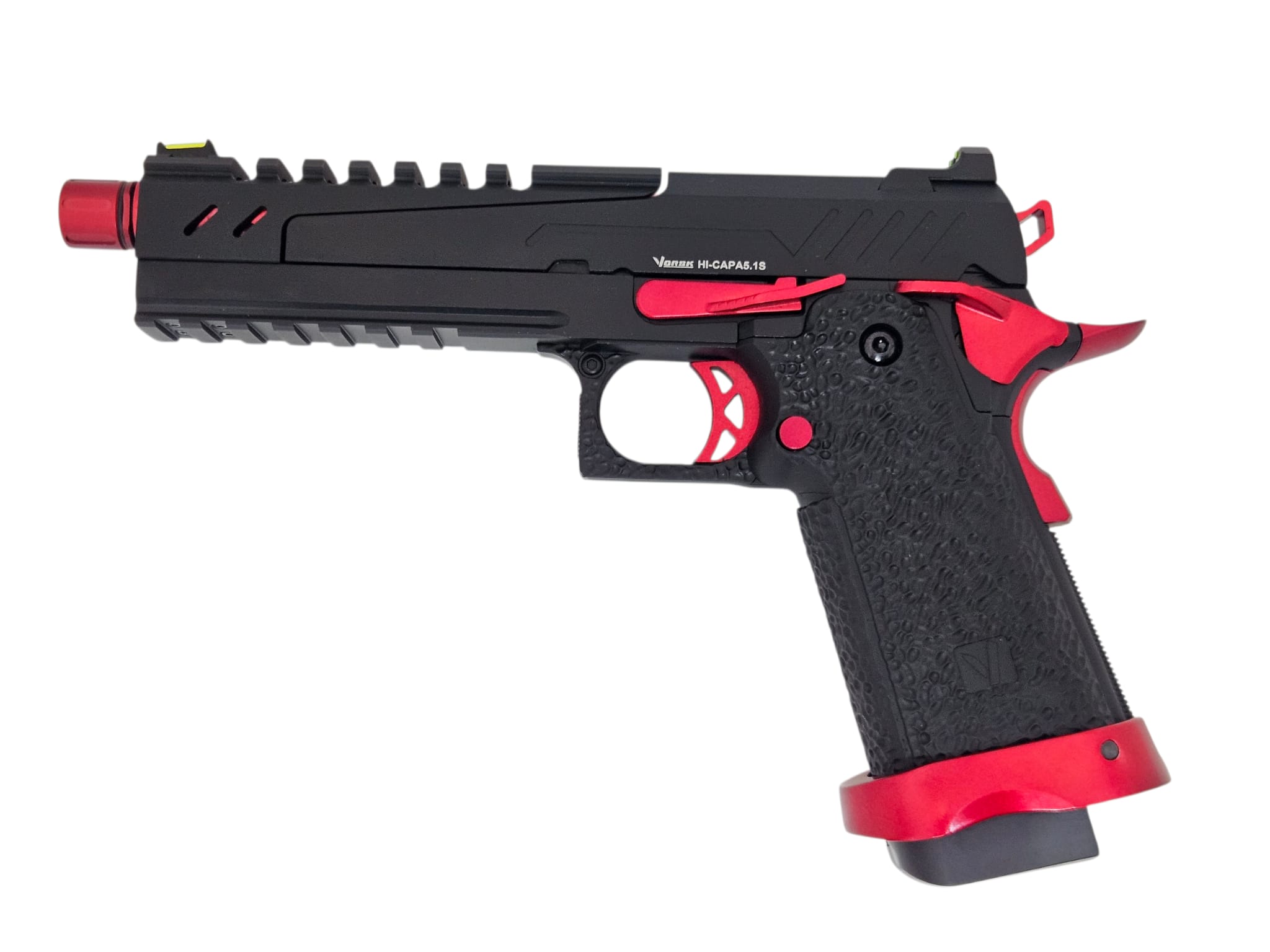 Vorsk Hi-Capa 5.1S GBB Pistol(Black) (Red Match)