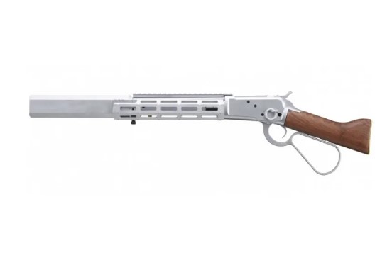 A&K Real Wood M1873 Sawed-Off Gas Lever Action Rifle (Silver)