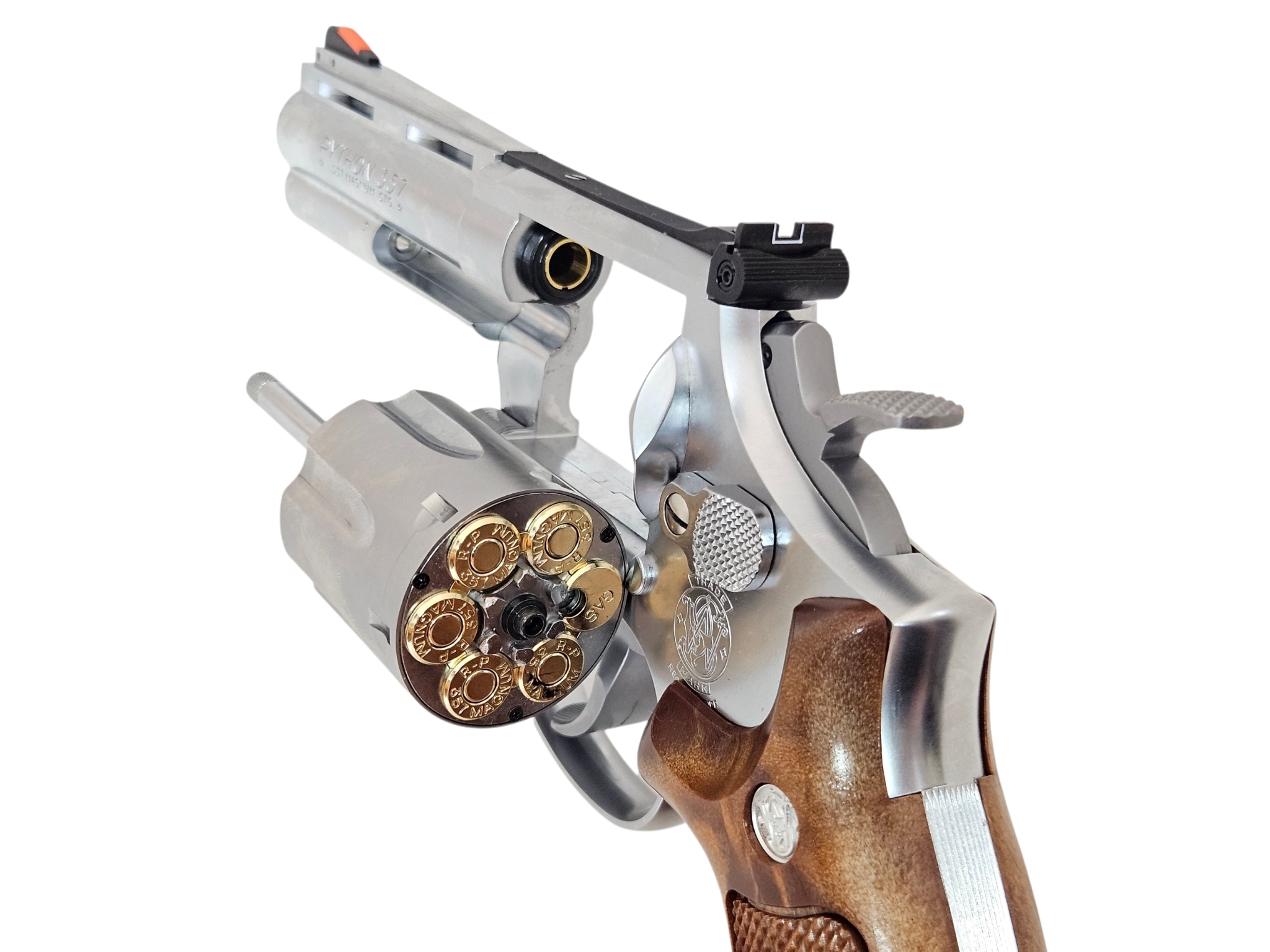 Tanaka Smolt Gas Revolver Square Butt (4 inch, Version 3) - Stainless Finish - Image 4