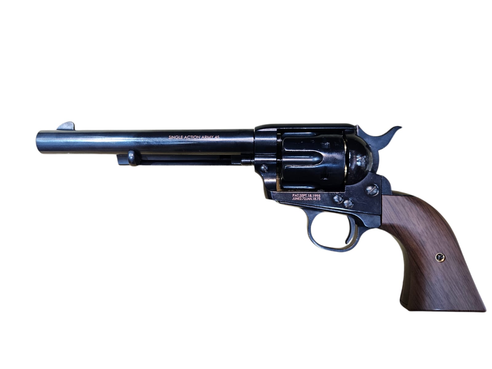 King Arms SAA .45 Peacemaker Gas Revolver V2 M Electroplating BK