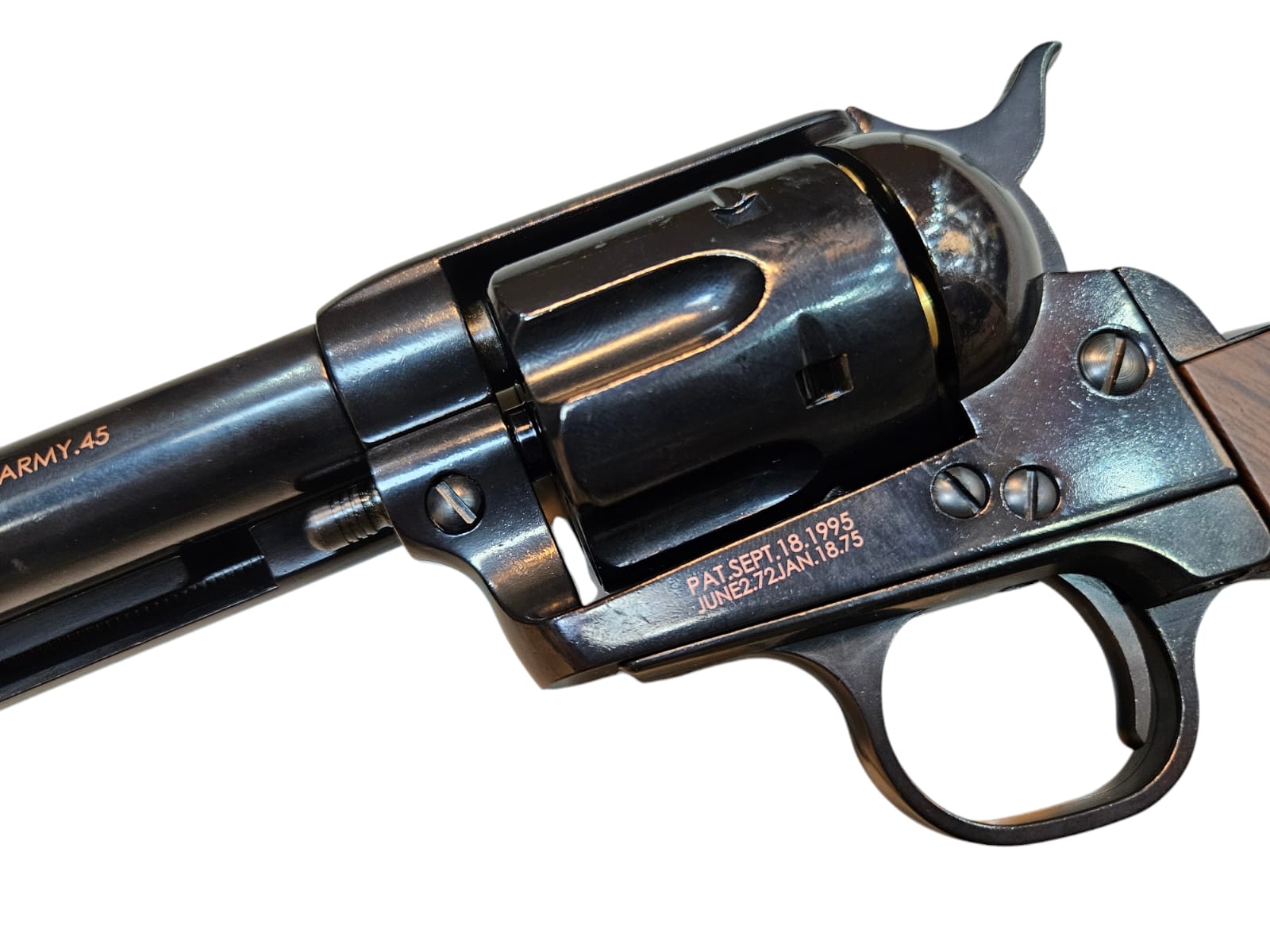 King Arms SAA .45 Peacemaker Gas Revolver V2 M Electroplating BK - Image 3