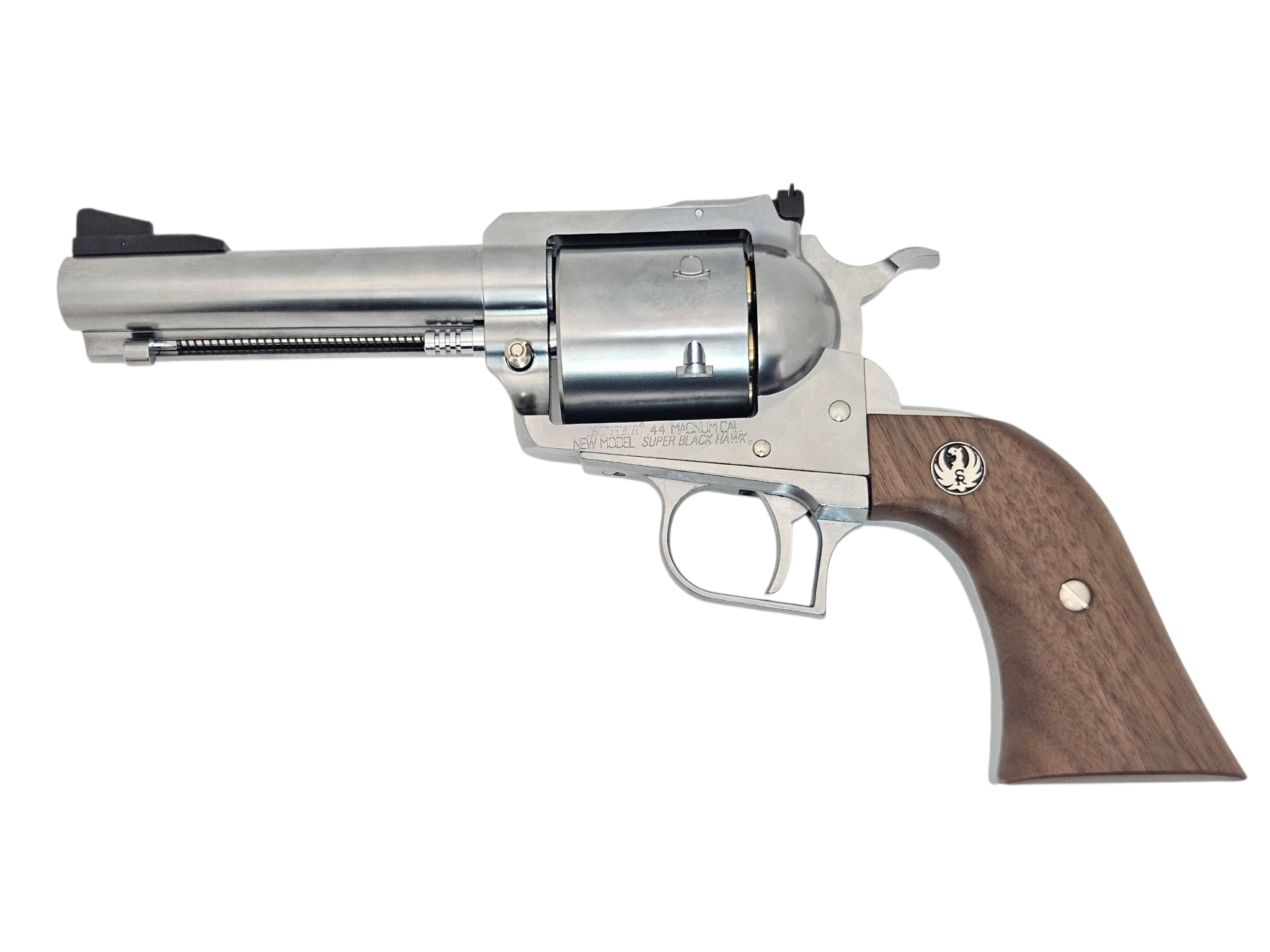 Marushin Super Blackhawk Gas Revolver (4.62inch, Wood Grip X Cartridge Series) - Silver