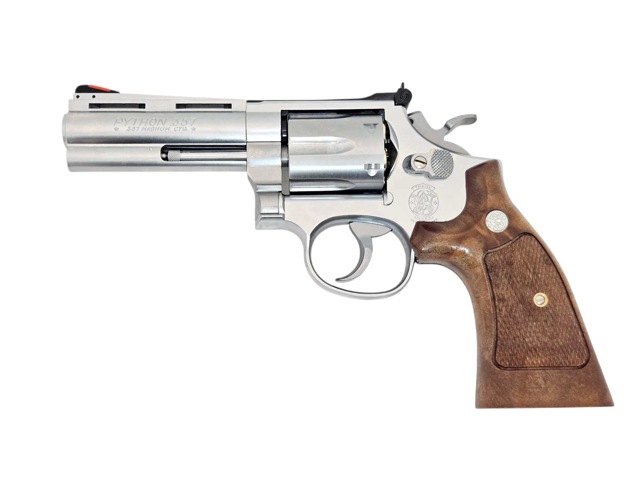 Tanaka Smolt Gas Revolver Square Butt (4 inch, Version 3) - Stainless Finish