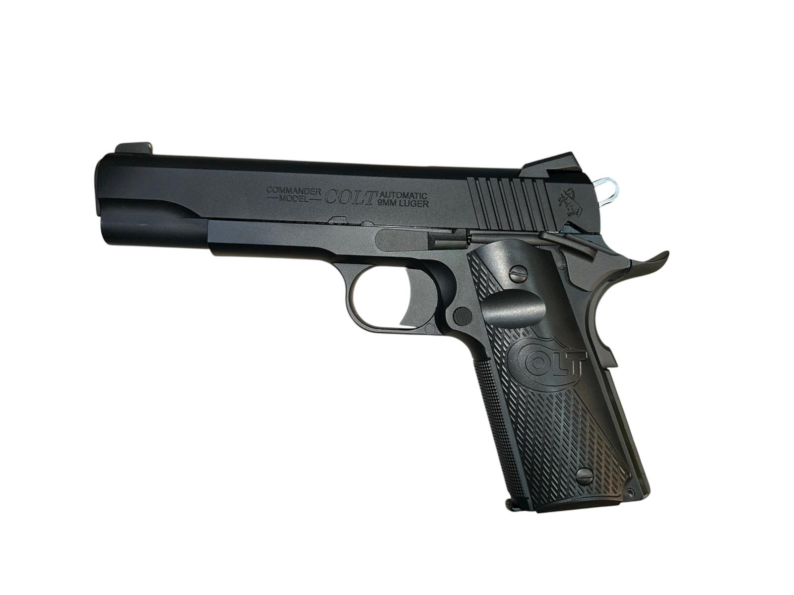 ARMY EMG Cybergun Colt Licensed 1911 Combat Elite Commander T8 GBB Airsoft Pistol BK
