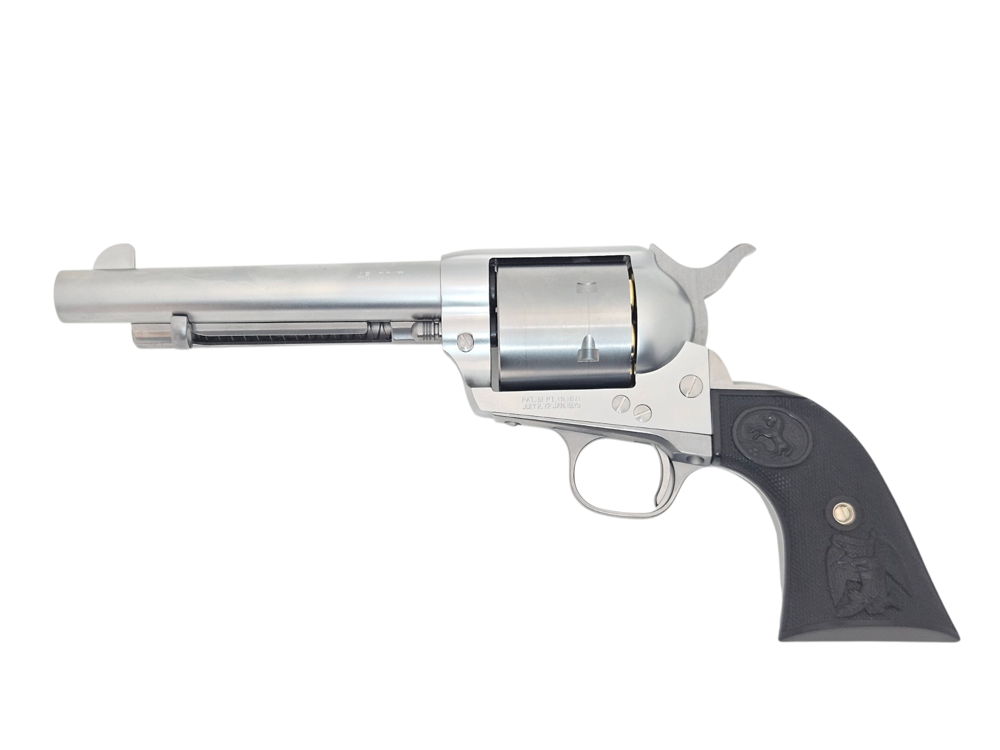 Tanaka Colt SAA 2nd 5-1 2inch Pegasas II Gas Revolver (Non Fluted Cylinder) - Stainless Finish