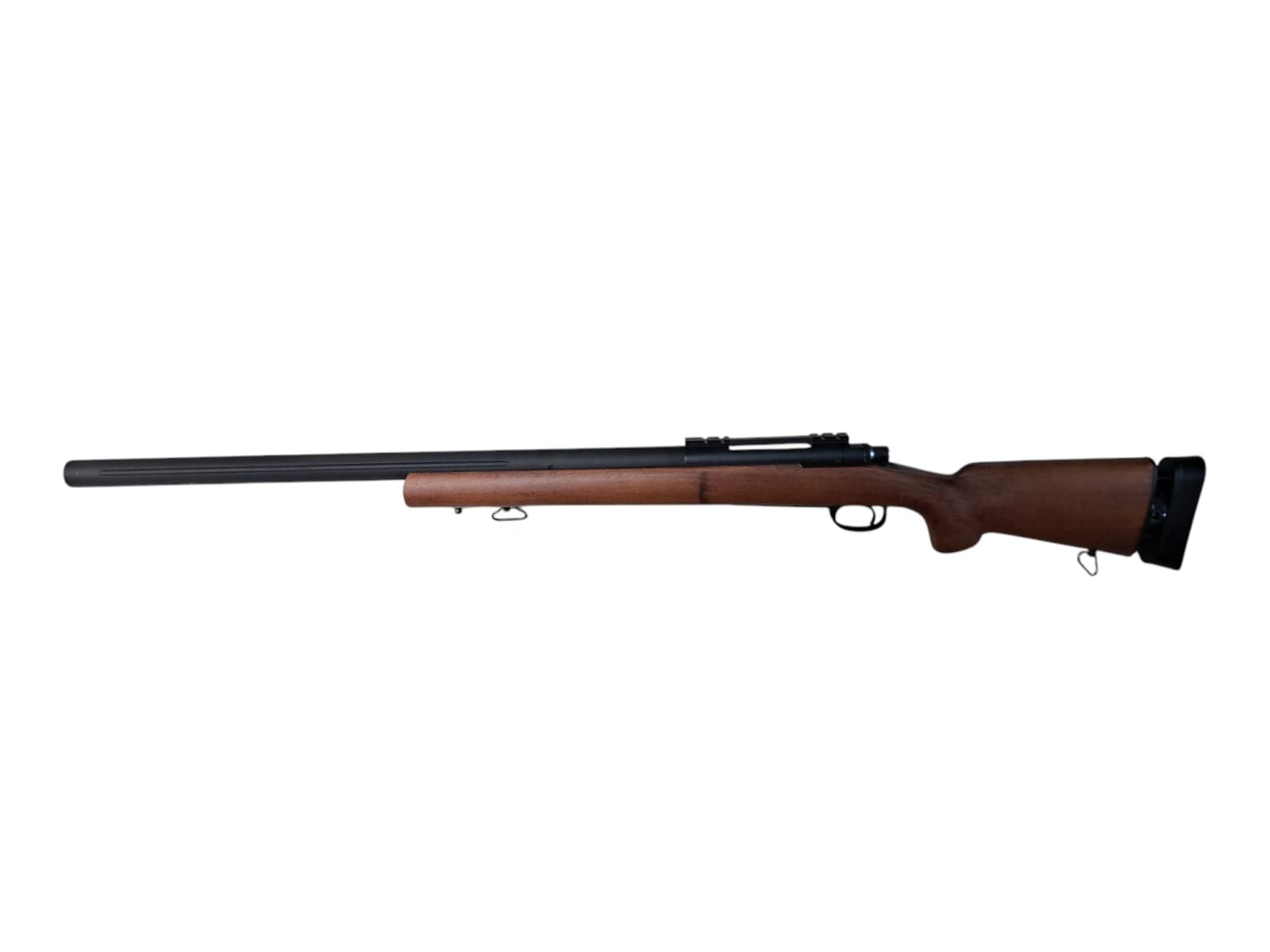 Snow Wolf US Army Style M24 Bolt Action Scout Spring Sniper Rifle Fluted Barrel(Real Wood)