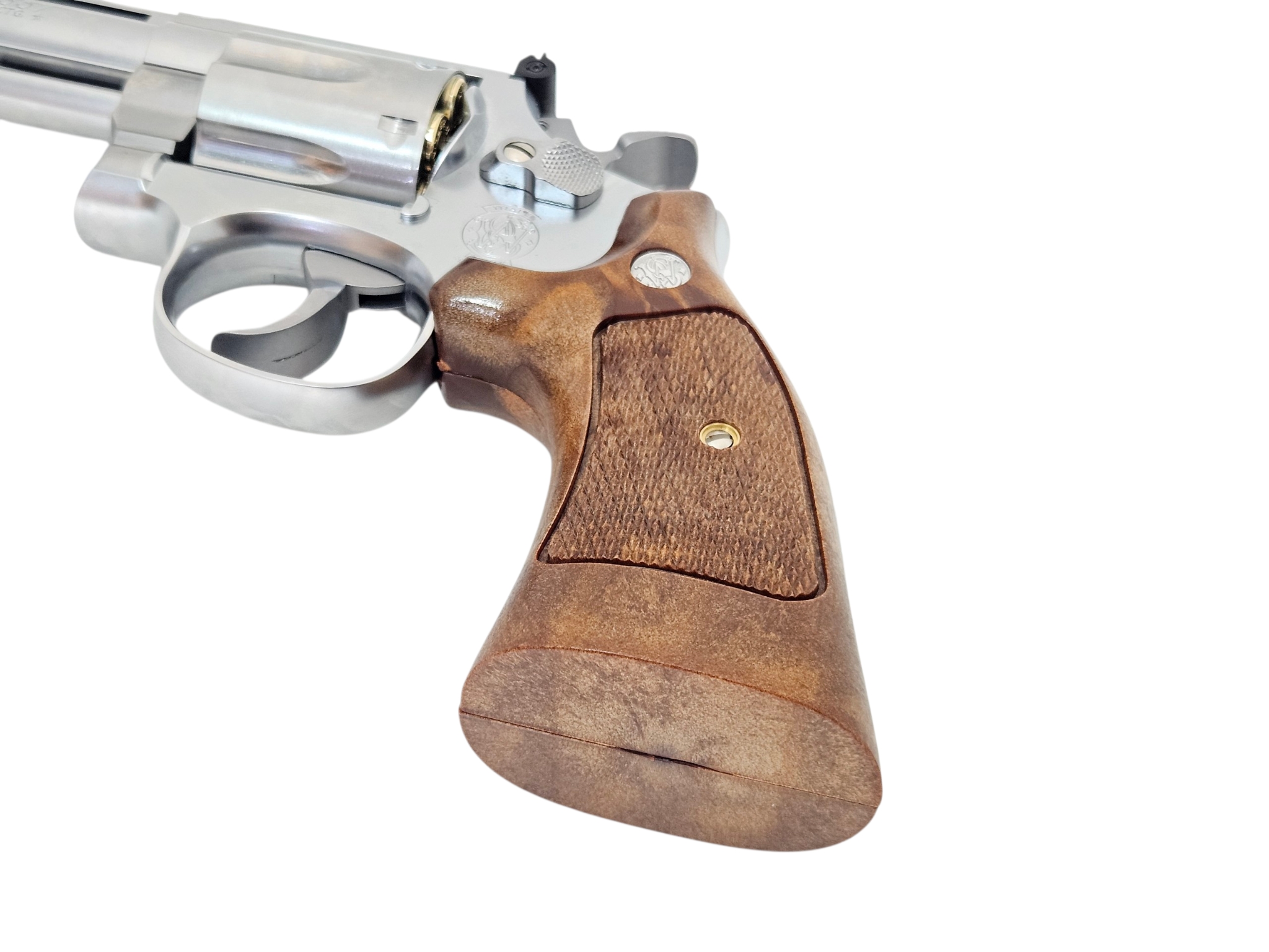 Tanaka Smolt Gas Revolver Square Butt (4 inch, Version 3) - Stainless Finish - Image 2