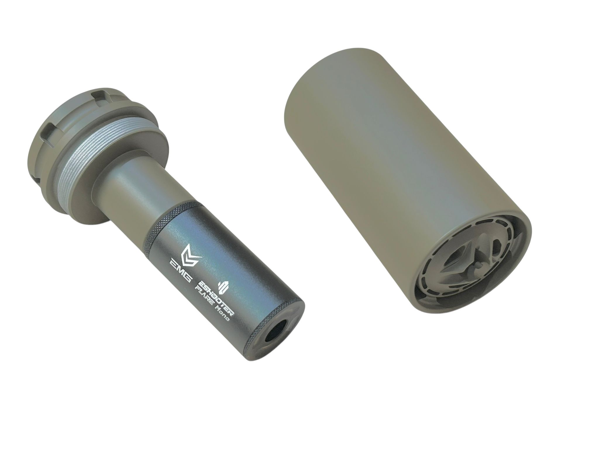 EMG x KAC Eshooter QDC Suppressor with Flash Hider & Flare Mono Tracer Unit(FDE)
