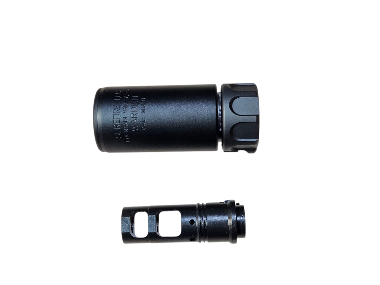 Angry Gun Warden Blast Silencer with marking (Black)