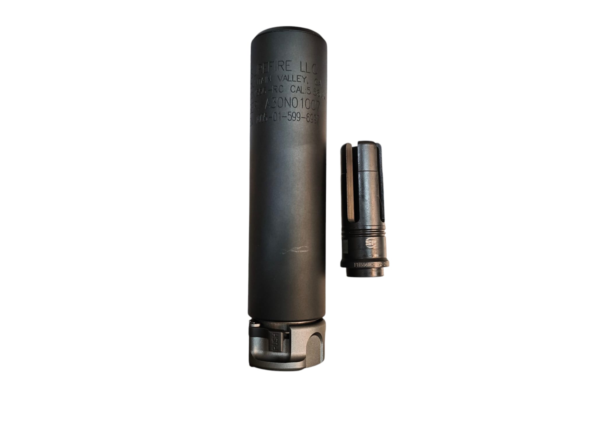 ANGRY GUN 160MM 14MM CCW SOCOM556 SILENCER WITH TRACER UNIT BK