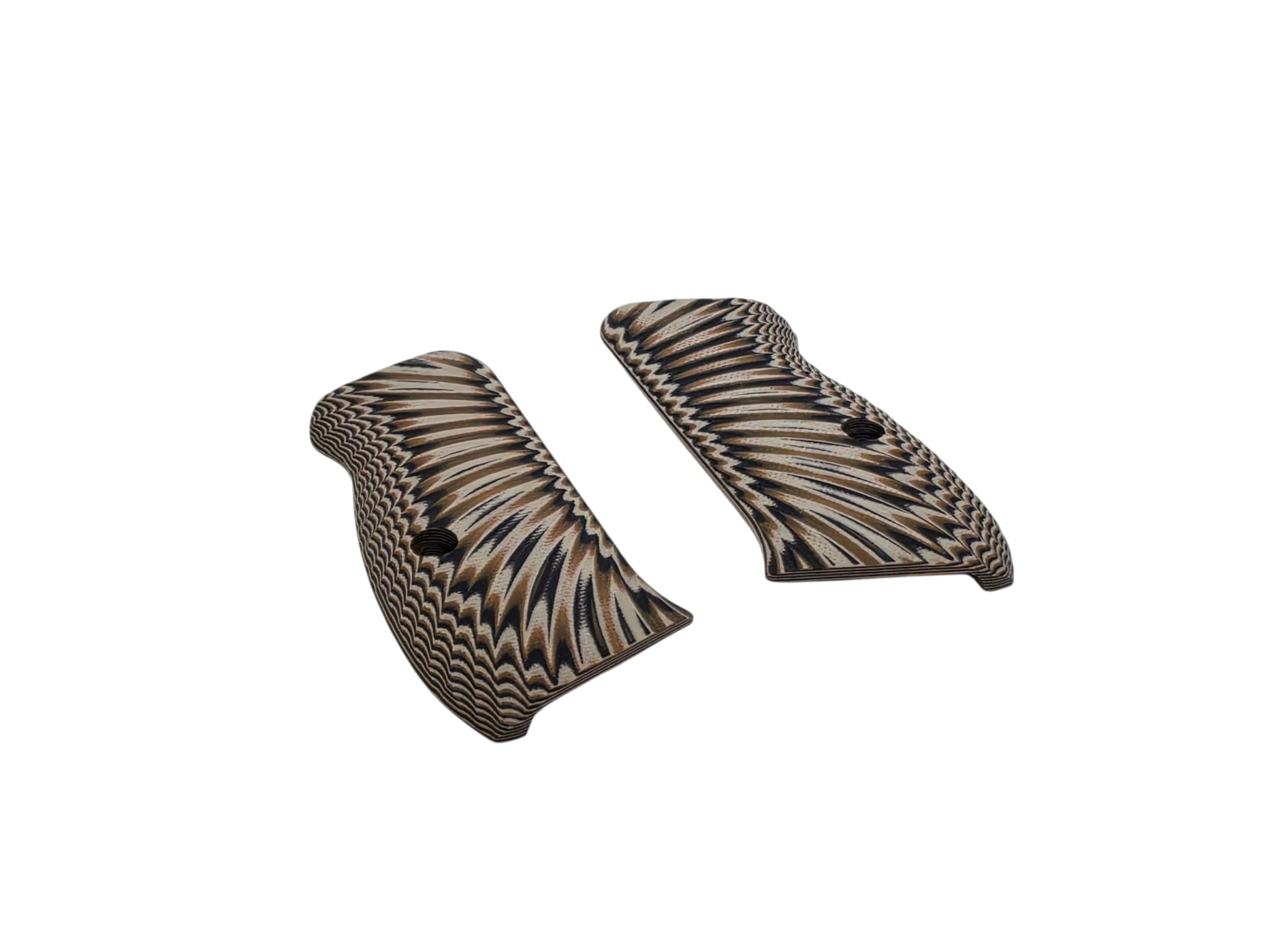 Guuun CZ 75 Grips Full Size G10 CZ75 SP-01 Grip OPS Matrix Light Texture Wood/OG - Image 2