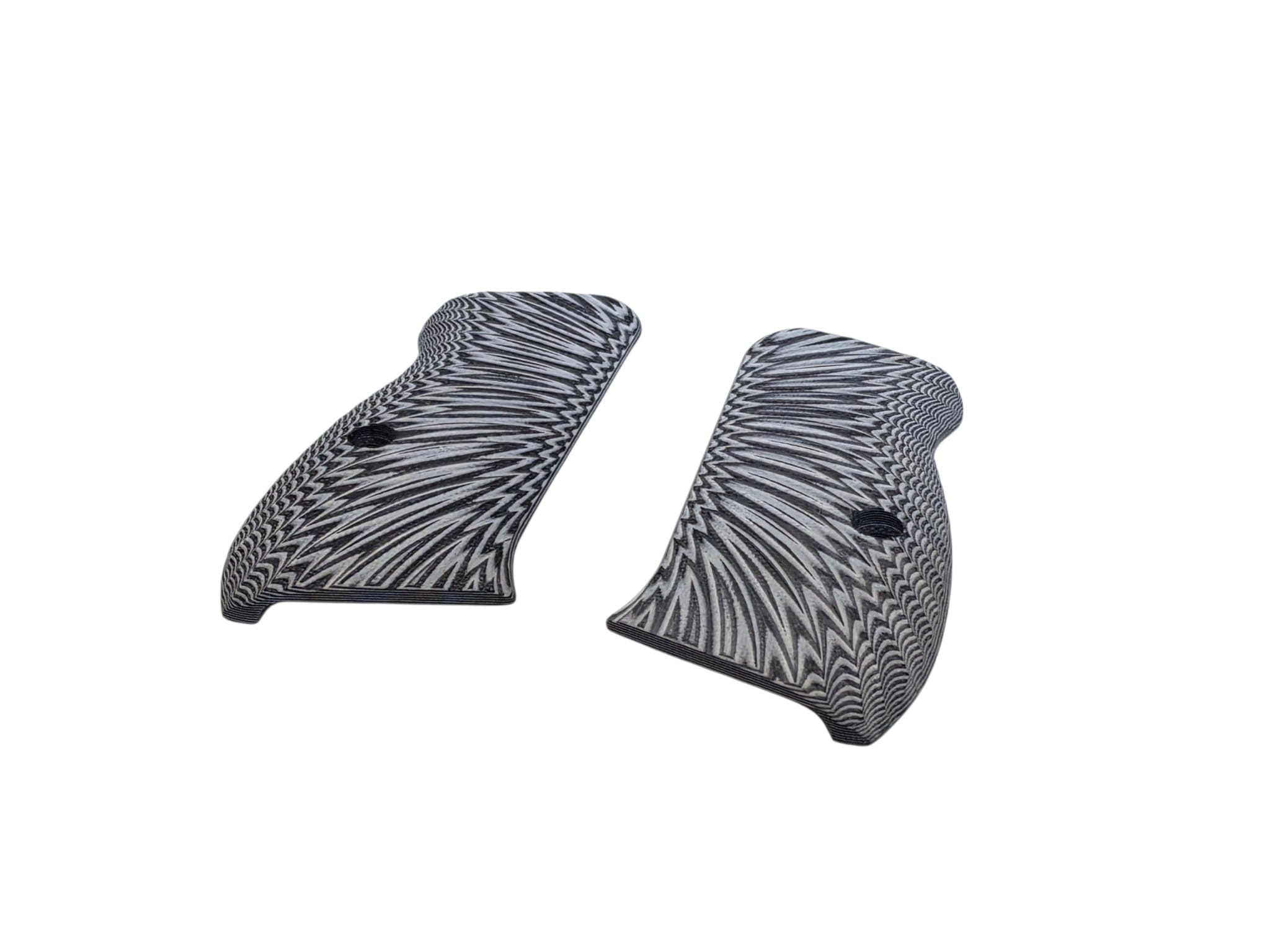 Guuun CZ 75 Grips Full Size G10 CZ75 SP-01 Grip OPS Matrix Light Texture White/BK