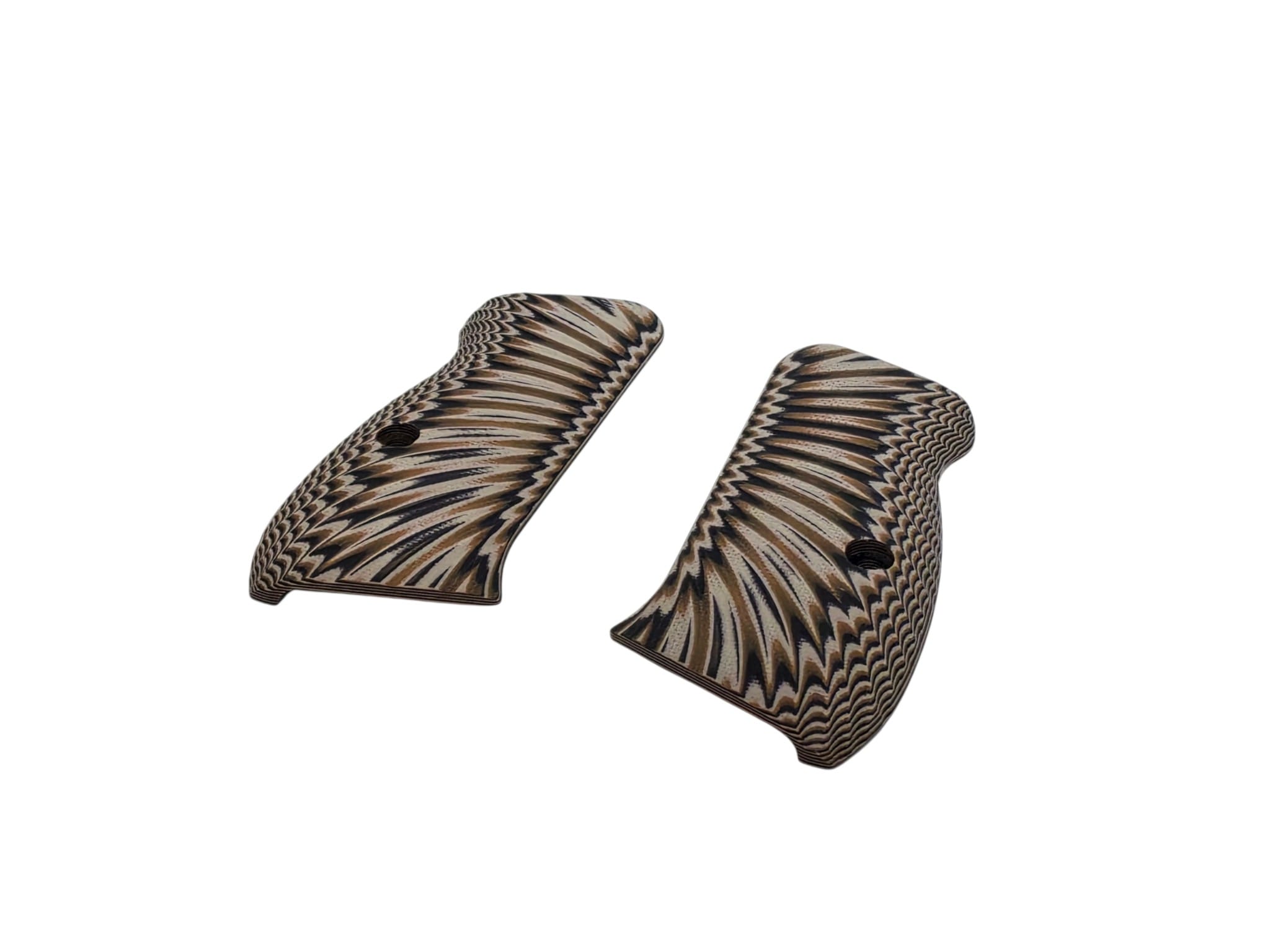Guuun CZ 75 Grips Full Size G10 CZ75 SP-01 Grip OPS Matrix Light Texture Wood/OG - Image 6